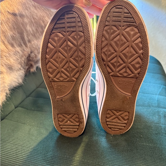 Converse White High-Top Sneakers with Red Accents - Picture 5 of 6